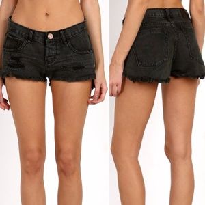 NWT ONE TEASPOON • Bonita Low Waist Coal Shorts